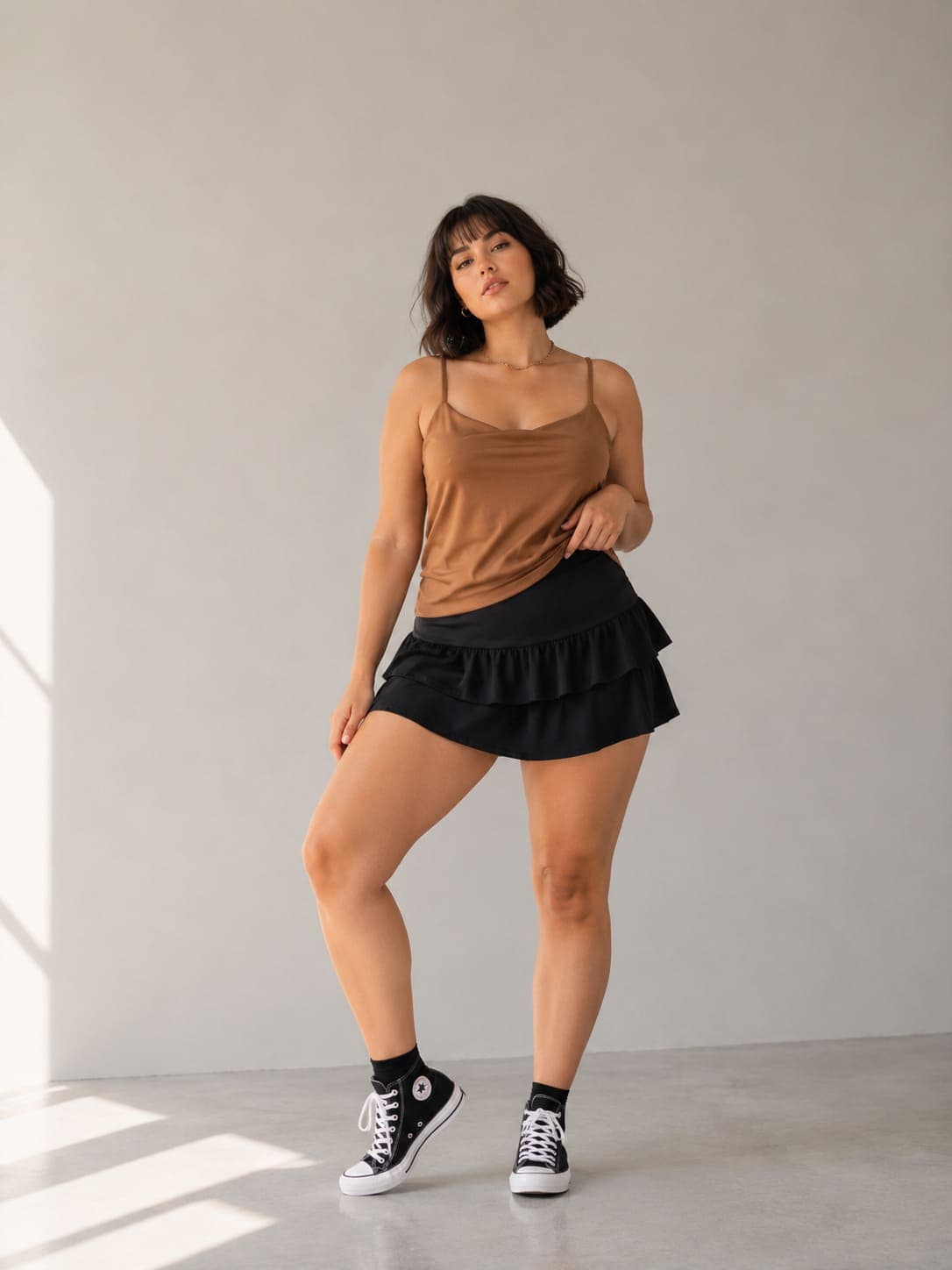 Musculosa canesu camel