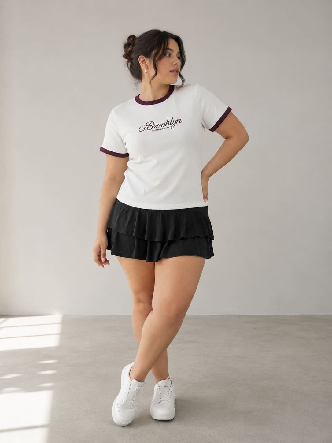 Remera ringer Brooklyn blanca